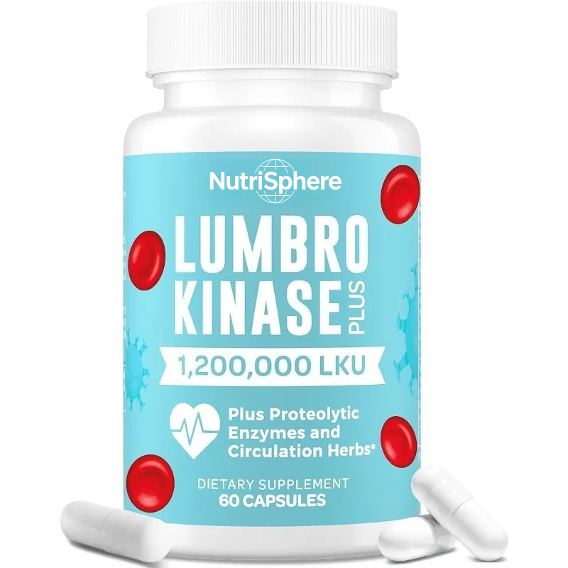 Herbal Supplement - كبسولات مكمل لومبروكيناز، تحتوي على مزيج