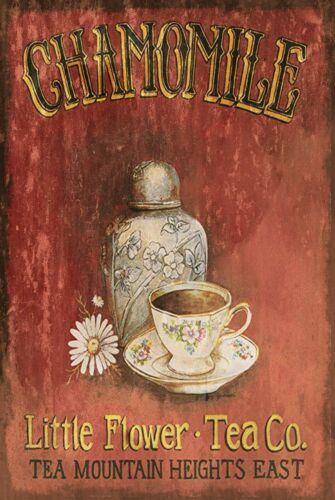 لافتة معدنية بتصميم عتيق لشاي  - مراجعة Chamomile Tea وسعره