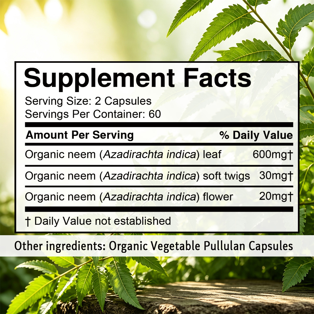 كبسولات أوراق النيم - مكمل عشب - مراجعة Herbal Supplement وسعره